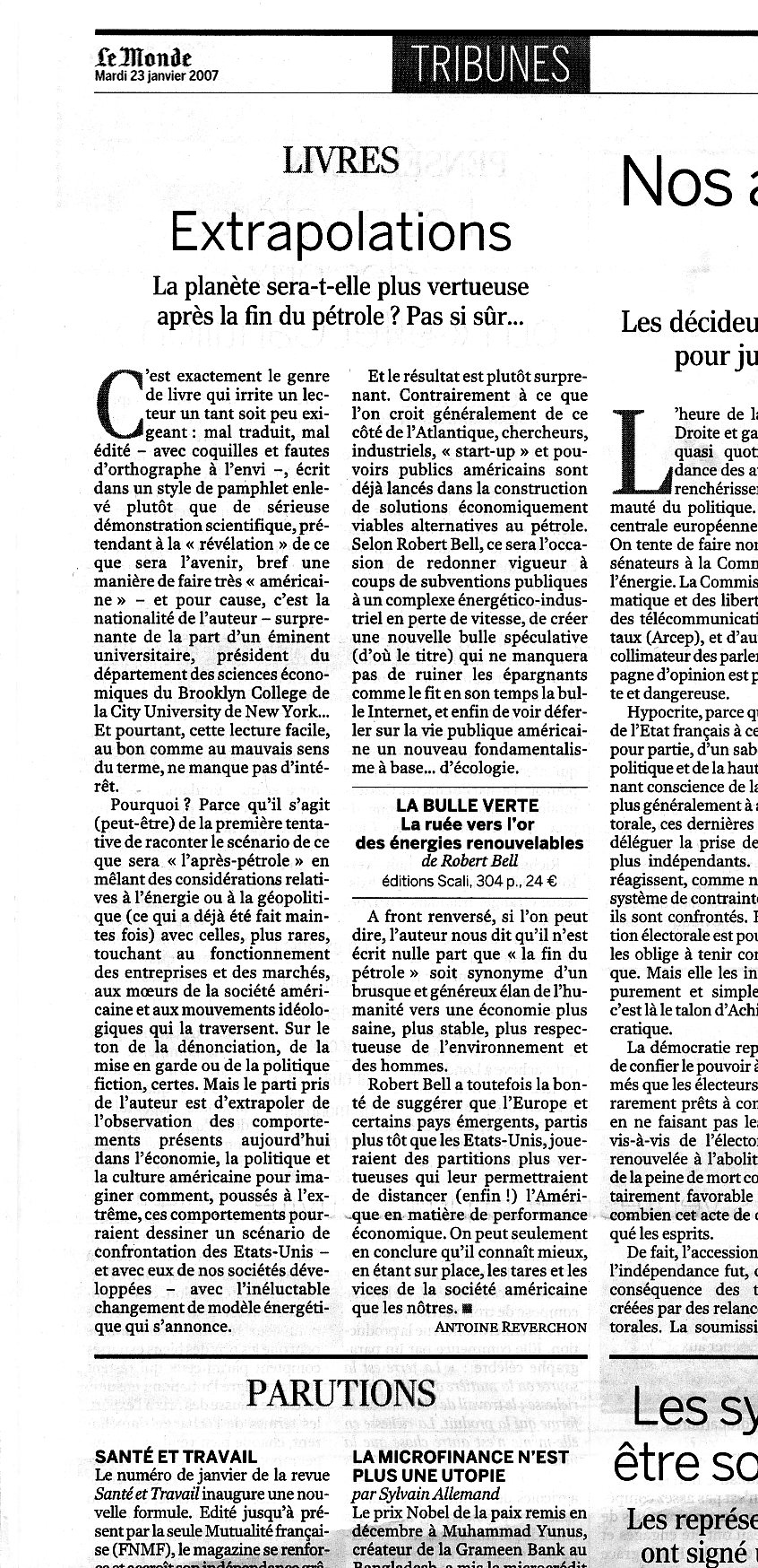 Le Monde 23jan07